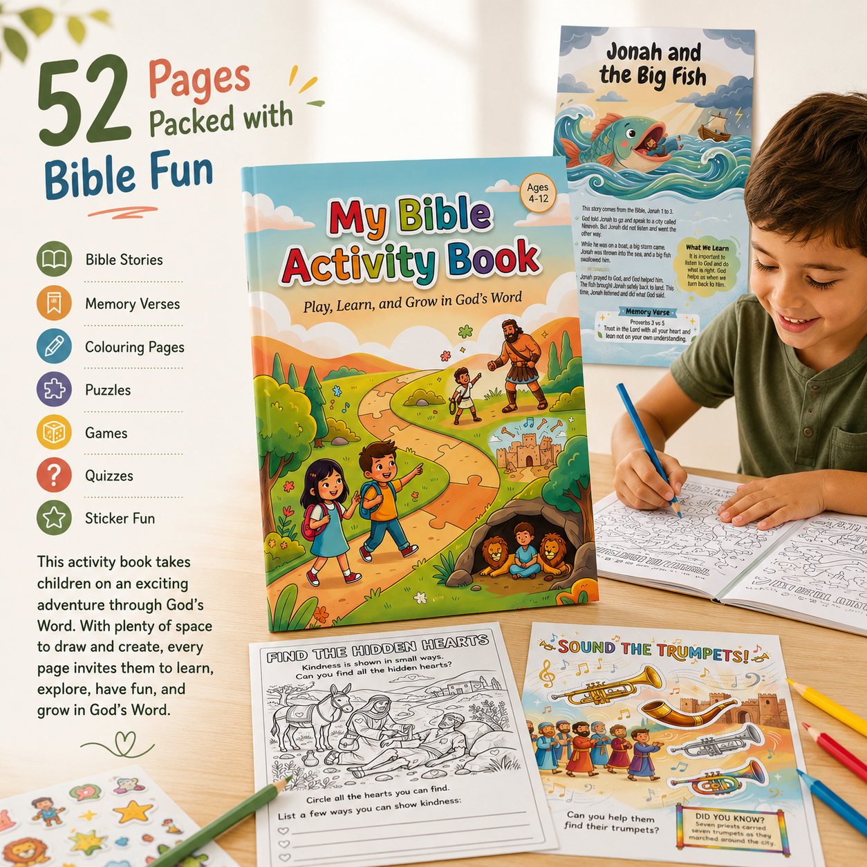My Bible Activity Book | Play, Learn & Grow in God’s Word