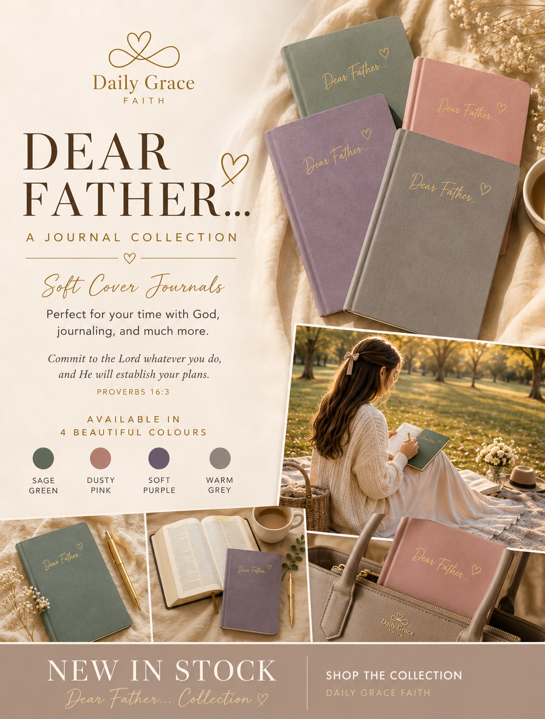 Dear Father Journal | Soft Touch Hardcover Notebook