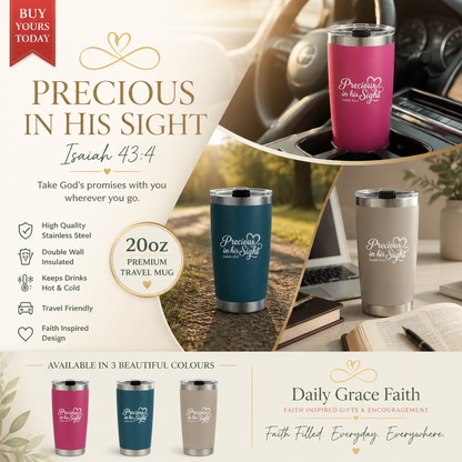 Precious in His Sight 20oz Travel Mug - High Quality Stainless Steel