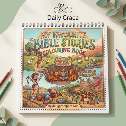 My Favourite Bible Stories Colouring Book | Premium Hardcover Ring Bound Edition