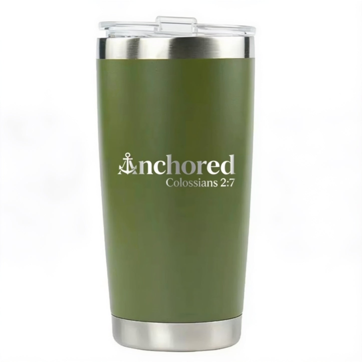 Anchored 20oz Travel Mug – Colossians 2:7