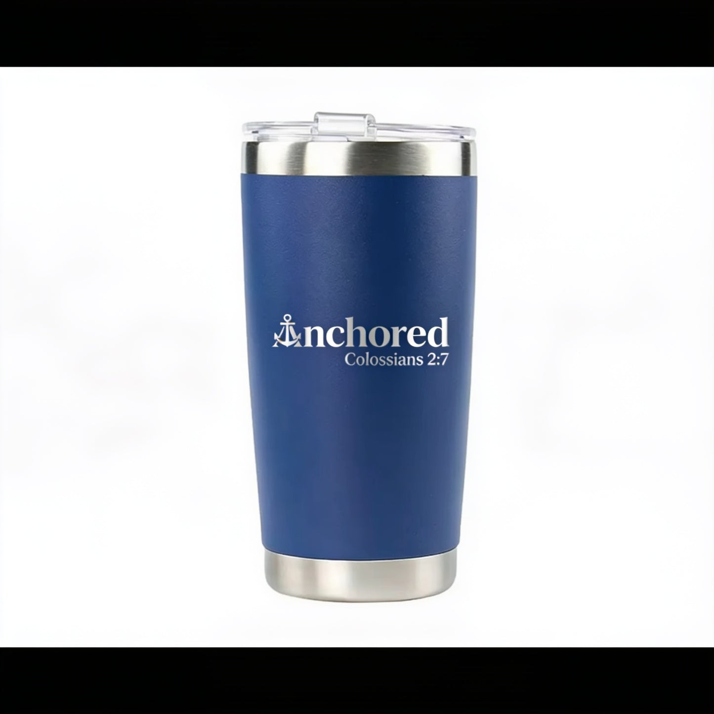 Anchored 20oz Travel Mug – Colossians 2:7