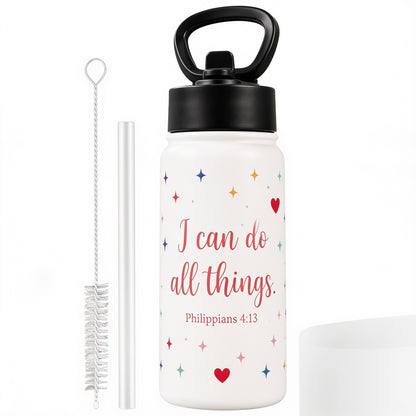 Kids 12oz Stainless Steel Water Bottle – I Can Do All Things