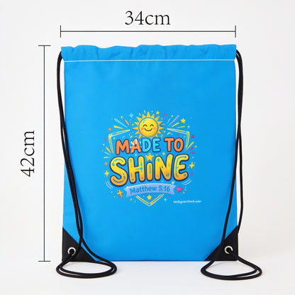 Made to Shine Kids Drawstring Bag | Matthew 5:16