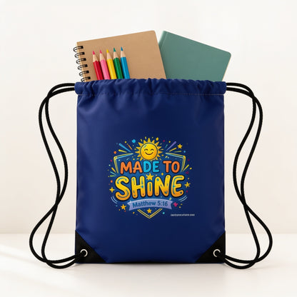 Made to Shine Kids Drawstring Bag | Matthew 5:16