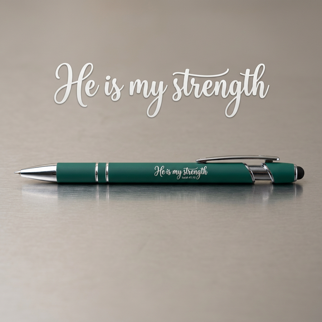 He Is My Strength Scripture Pen | Isaiah 41:10