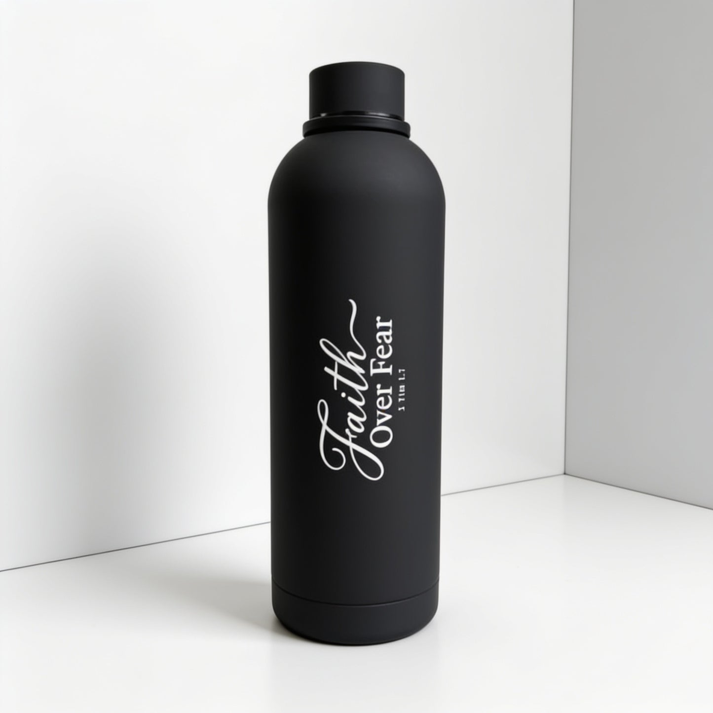 Faith Over Fear 750ml Stainless Steel Water Bottle | 2 Timothy 1:7