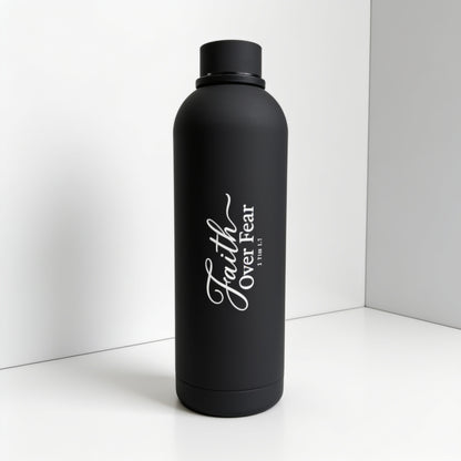 Faith Over Fear 750ml Stainless Steel Water Bottle | 2 Timothy 1:7