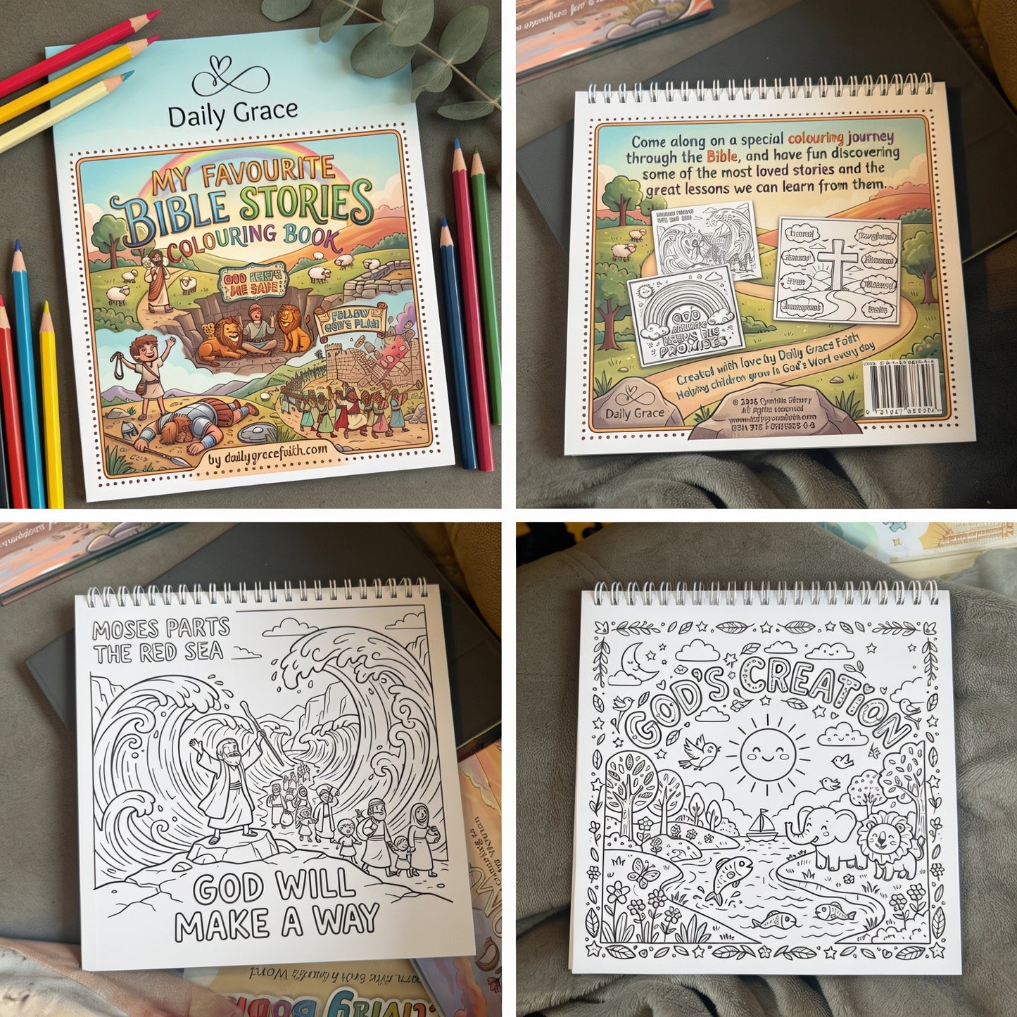 My Favourite Bible Stories Colouring Book | Premium Hardcover Ring Bound Edition